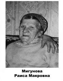 Мигунова	 Раиса Макаровна 		