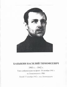 Бабыкин Василий Тимофеевич