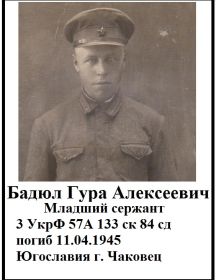 Бадюл Гура Алексеевич