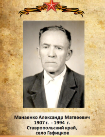 Манаенко Александр Матвеевич
