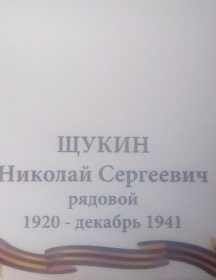 Щукин Николай Сергеевич