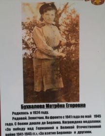 Бухвалова Матрёна Егоровна