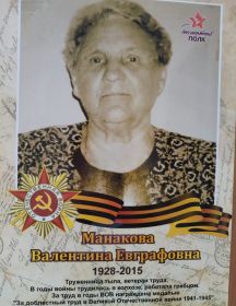Манакова (Пачганова) Валентина Евграфовна
