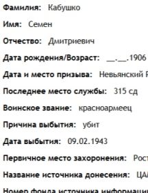Кабушко Семён Дмитриевич