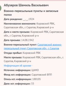 Абузяров Шамиль Васильевич