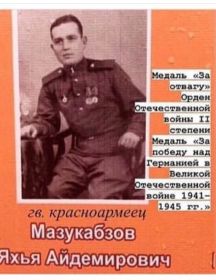 Мазукабзов Яхья Айдемирович