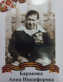 Баранова Анна Никифорова
