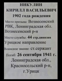 Никулин Кирилл Васильевич