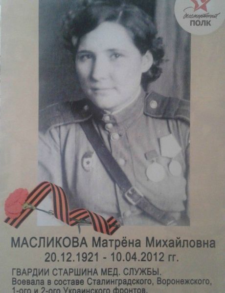 Масликова Матрена Михайловна