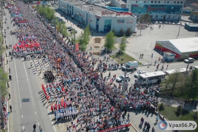 Бессмертный полк с высоты птичьего полета: зрелище завораживает