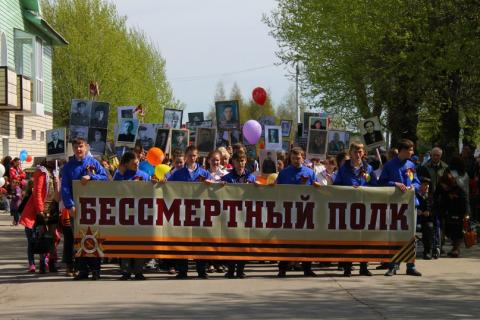 Шествие  колонны "Бессмертный полк"