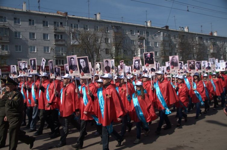 Построение "Бессмертного полка"  в 2016 году