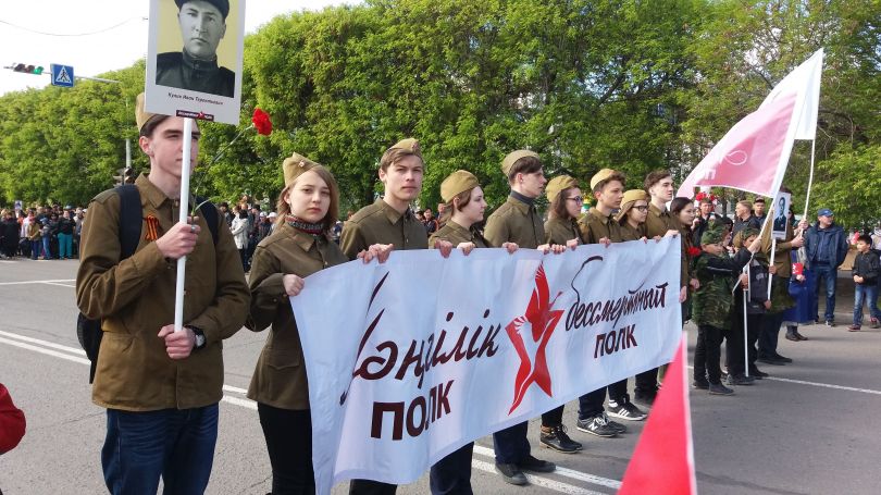 В Экибастузе, городе горняков и энергетиков, в четвертый раз прошел «Бессмертный полк»