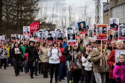 Бессмертный полк в Оленегорске