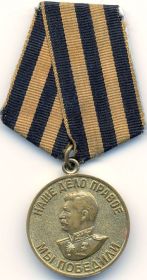 медаль "За победу над Германией в Великой отечественной войне 1941-1945 ."