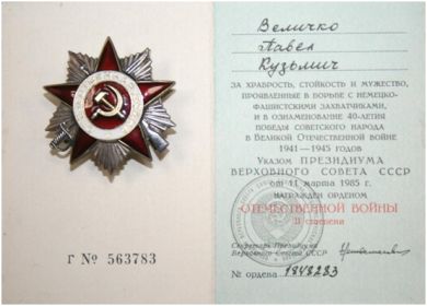 Орденом «Отечественной войны II степени»