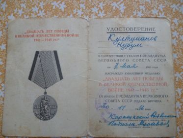 20 лет победы в Великой Отечественной войны 1941-1945 гг.