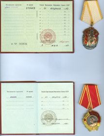 Орден Ленина - 20 08 1986, Орден Знак Почета - 27 04 1967