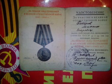 Медаль "За победу  над Германией в Великой Отечественной Войне"