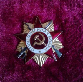 Орден Отечественной войны I степени (№ ордена 501738)
