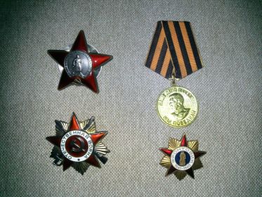 Орден Красной Звезды, Орден Отечественной войны 1 степени, медаль За победу над Германией в Великой Отечественной войне, знак  Фронтовик