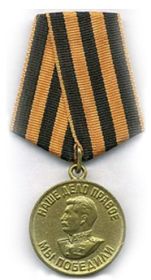 Медаль "За победу над Германией в Великой Отечественной войне  1941-1945 гг."