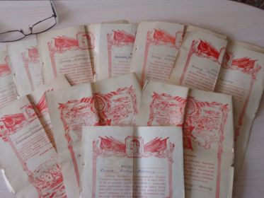 Награждалтсь нрамотами после боя