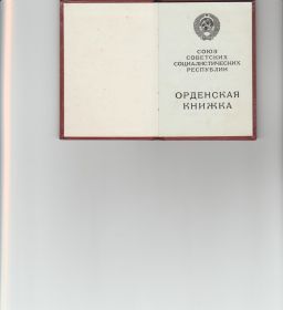 орденская книжка