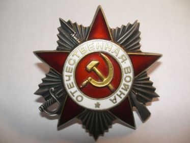 Орден Великой Отечественной Войны II степени, январь 1944 года