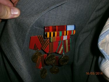 Расположение медалей на гражданском пиджаке
