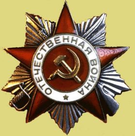 Орден Отечественной Войны 1 степени награжден посмертно 15.05.1945г