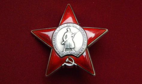 Орден «Красная звезда» (Фронтовой приказ № 38/н от 30.04.1945)