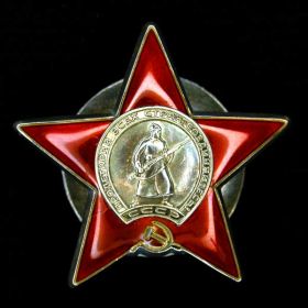 Орден «Красная звезда» (Фронтовой приказ №74/н от 02.11.1944 )