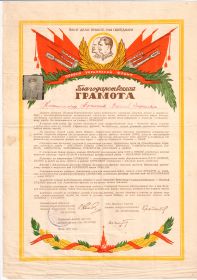 благодарственная грамота