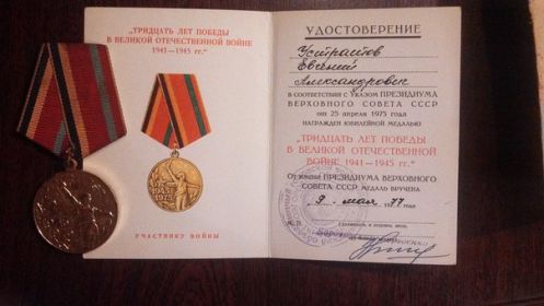 Медаль " 30 лет победы в Великой Отечественной войне 1941-1945 гг."