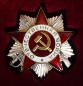Орден Отечественной Войны II степени  №681645, удостоверение - З №068028
