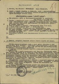 Орден "Красной звезды" Новосельцев Ф.С. апр 1945
