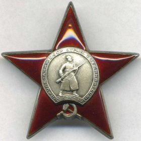Орден Красной Звезды, вручен за форсирование реки Грон