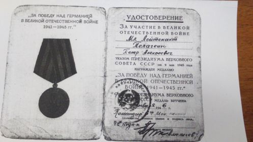 За победу над Германией в Великой Отечественной войне 1941-1945гг.