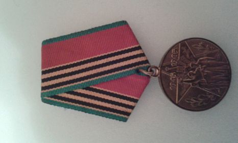 Юбилейная медаль "40 лет  Победы в Великой Отечественной Войне