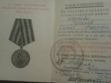 Медаль "За победу над Германией"