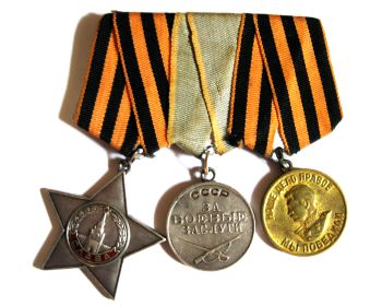 Орден Славы III степени, Медаль «За боевые заслуги» , Медаль "За победу над Германией в Великой Отечественной войне 1941-1945 гг."