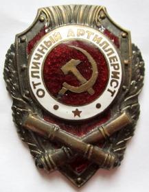 "Отличный артиллерист"