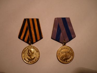 Медаль "За победу над Германией", медаль "За освобождение Праги"