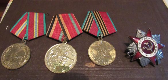 Санин П.М. был награжден орденами "за боевые заслуги", "За победу над Германией в ВОВ 1941-1945", "За доблестный труд в ВОВ 1941-1945"