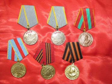 Медали За боевые заслуги, За взятие Варшавы, За взятие Берлина, за Победу над Германией