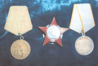 Награжден Орденом Красной звезды, медалью "За боевые заслуги", медалью "За оборону Ленинграда""