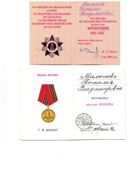 "Фронтовик 1941-1945";"медаль Жукова