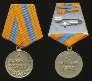 За взятие Будапешта