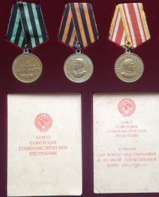Медали за взятие Кенигсберга, Победу над Германией, Победу над Японией